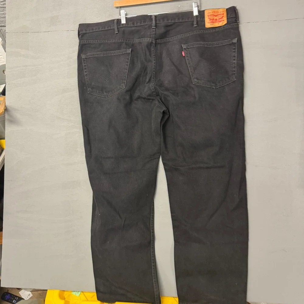 Levis 550‎ Mens Relaxed Fit Tapered Leg Black Denim Jeans 48x32 00550-0260
